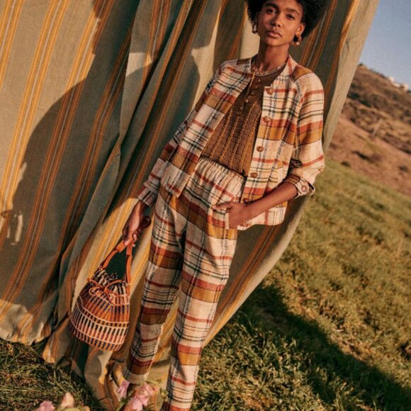 Sezane - NWT - Ross Trousers Texan Jacquard - Picture 2 of 7